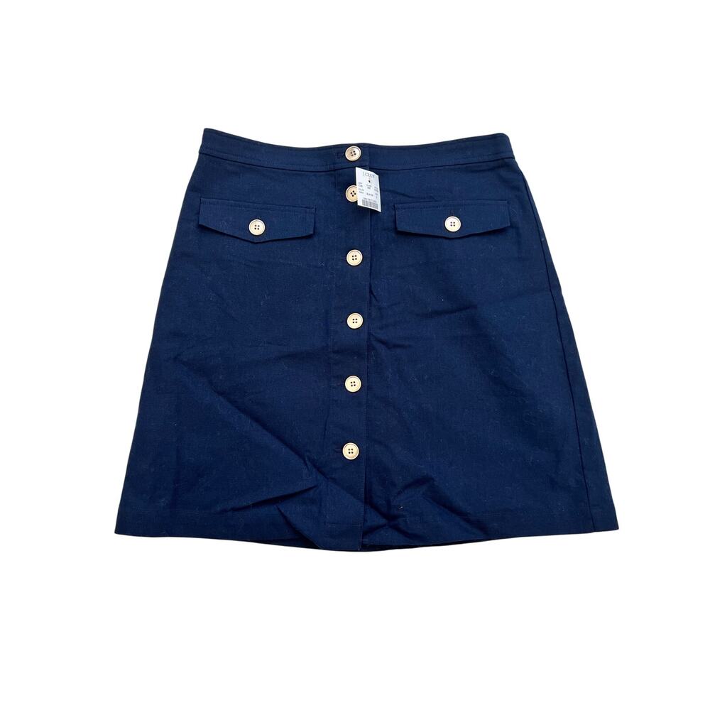 J. Crew A-Line Linen Blend Mini Skirt NWT Size 2